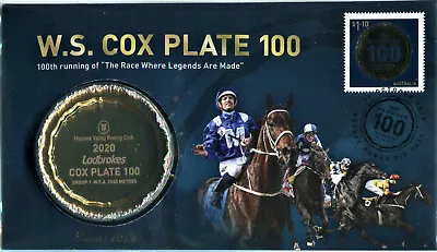 2020 Australia W.S. Cox Plate 100th Running Medallion PNC/FDC Ltd Edit 1880/2020 • £25.02