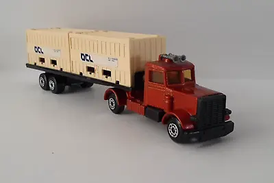 Matchbox Superfast Long Haul Peterbilt & Flat Trailer 2 Containters. OCL • $34.95