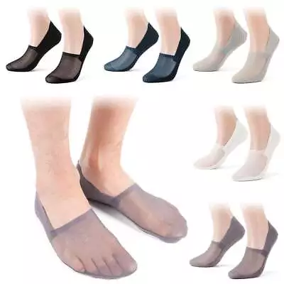 Men Invisible No Show Nonslip Loafer Low Cut Solid Ice Silk Boat Summer Socks • $7.55