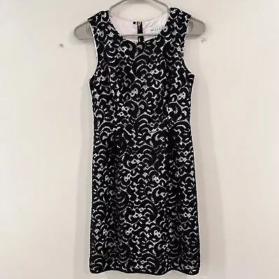 Milly Black Lace Overlay Sleeveless Dress Size 2 • $29.99