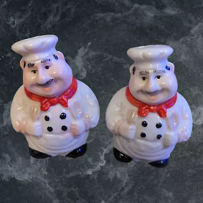 Italian Fat Chef Vintage Salt/Pepper Shakers Set Of 2 Chef And Sous Chef • $9.99