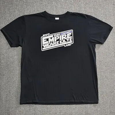 Scotland This Empire Wears Kilts T-shirt Mens Size XL Star Wars Parody Black • $8.99