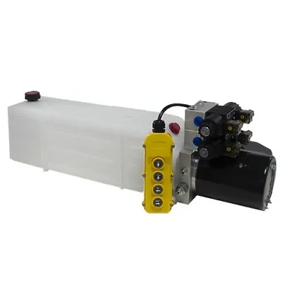 Flowfit 12V DC Double Acting Double Solenoid Hydraulic Power Pack 13L Tank ZZ010 • £474.96