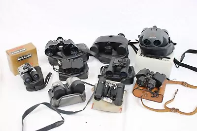 F X9 Vintage Compact Binoculars Inc. Pentax 8-20x Miranda 8x Prinz 8x Etc • £22