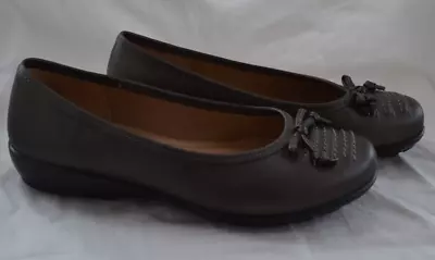 £8.50 • Buy Women's Hotter Emmy Leather Ballerina Pumps Shoes Size Uk 4 1/2 Exf (wide Fit)