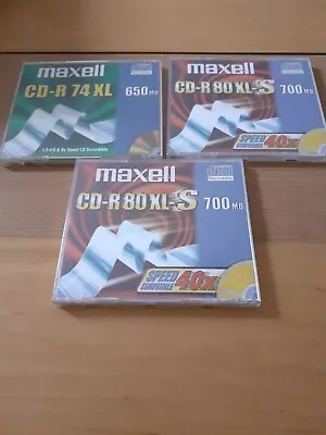 Maxell CD-R 80 XL - S RECORDABLE CD-R CD New And Sealed  • £8