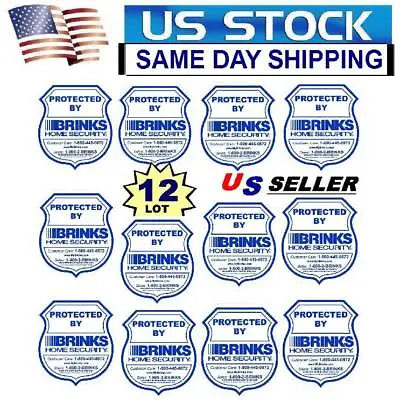 BRINKS ADT Home Security Alarm System Window Warning Stickers • $12.95
