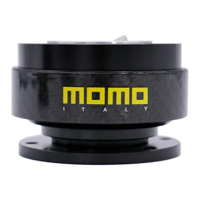 MOMO Black Carbon Fibre Steering Wheel Quick Release Hub Adapter Snap Boss Kit • $50