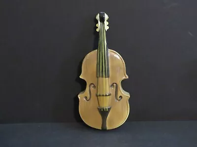 Vintage Ceramic Violin Wall Pocket Vase Hand Painted Japan. • $21.99