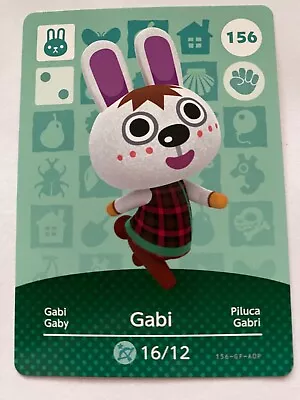 156 GABI Animal Crossing Amiibo Card 156 Authentic ACNH • $4.70