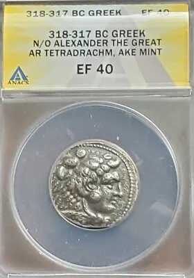 Macedon Alexander III Tetradrachm Ake Mint ANACS XF Ancient Silver Coin • $495