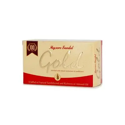 Mysore Sandal Gold Soap With Natural Sandalwood & Almond - 75 Gram- Free Ship • $9.19