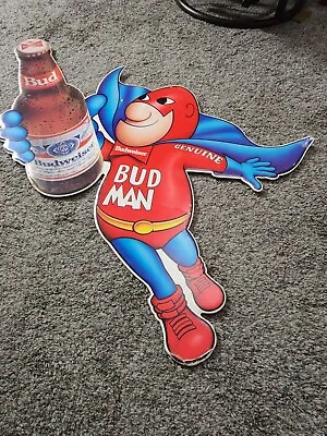 Vintage Bud Man Budweiser Advertising Huge Store Display Ceiling Hang 37  Long  • $125