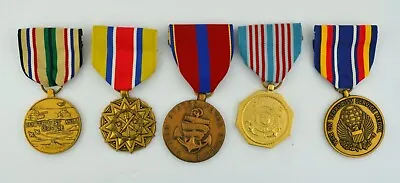 5 Original U.S. Military Service Medals-Dealer Lot- Army Navy Marine USCG AF • $29.95