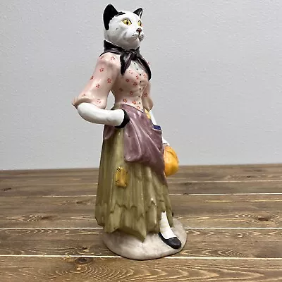 Vintage 16  Tall Standing Gypsy Cat Faced Human Woman Decor MANN Stamp • $125.45