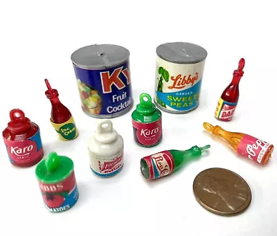 10 Vintage 1960s Gum Machine Prize Charm MINI BRANDS Pepsi HONG KONG Miniature • $10.99
