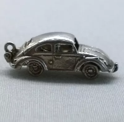 Vintage Sterling Silver Volkswagen Beetle Charm Automobile Car Top Opens • $29.95