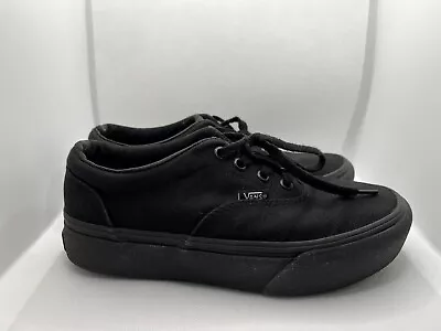 Vans Authentic Low Top Shoes Women's Size 4 All-Black Sneakers 521356 • £25