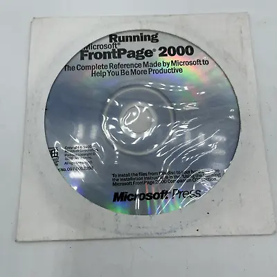 Microsoft Press Running Microsoft FrontPage 2000 097-0002268 (CD ONLY - No Key) • $9.97