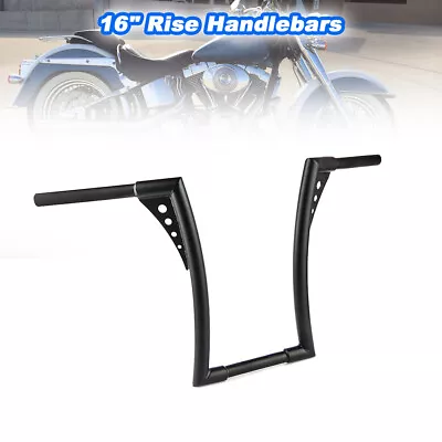 16  Rise Handlebars Motorcycle Ape Hangers 1-1/4  Fit For Harley Touring • $211.06