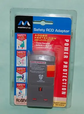 Masterplug Safety RCD Adaptor Sealed • £10.95