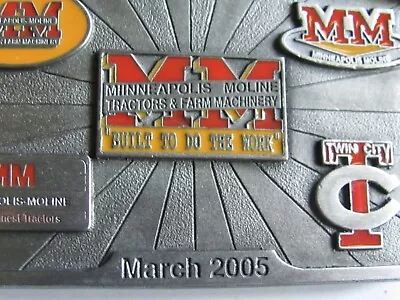 2005 Minneapolis Moline Tractor Prairie Gold Rush Expo Show Belt Buckle 95/250 • $28