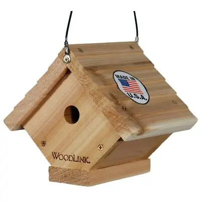 $33.41 • Buy Woodlink Wren Bird House Cedar Slanted Roof Ventilation Gap 1 In. Entrance Hole