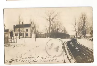 RPPC PM 1904 Gaylordsville Connecticut NEW MILFORD REAL PHOTO POSTCARD CHURCH • $24.90