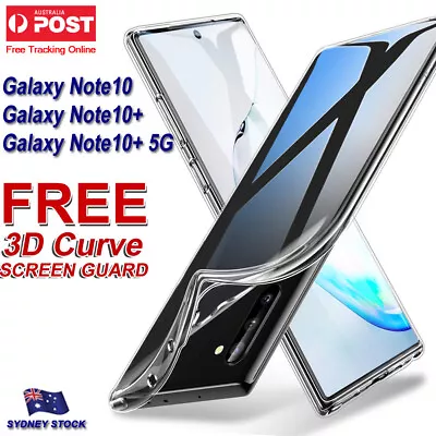$5.99 • Buy For Samsung Galaxy Note 10+ 5G Plus S10 Clear Slim Flexible Silicone Cover Case