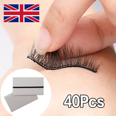 £4.95 • Buy 40 Pcs Self-Adhesive Eyelash Glue Strip False Eyelashes Reusable UK