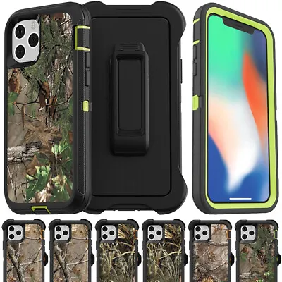 $11.50 • Buy IPhone 11 Pro Max X XS XR Camo Real Tree Defender Case Cover & Belt Clip Holster