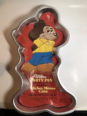 Wilton 1978 Disney Mickey Mouse Character Aluminum Birthday Cake Pan 515-1805 • $26.99