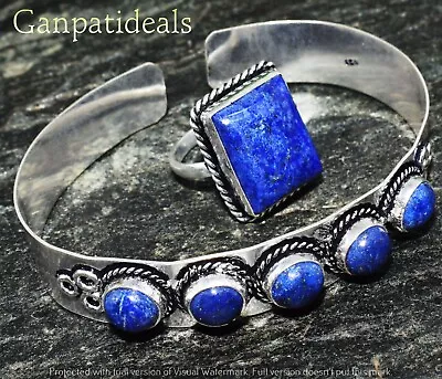 Lapis Lazuli 2pcs Combo Set 925 Sterling Silver Plated Wholesale Lot Jewelry  • $8.54