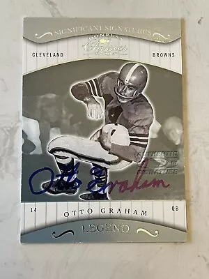 2001 Donruss Classics Significant Signatures Otto Graham #160 Auto HOF Browns • $155