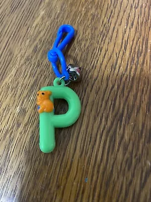 Vintage 1980s Plastic Bell Charm Rare Letter P Charm 80s Necklace • $24.99