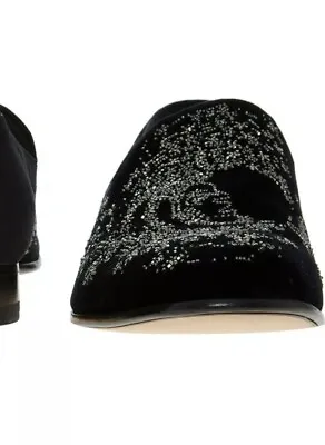 Men Alexander Mcqueen Mcq Embroidered  Black Moon Shoes Bnwb Uk8 Eu42 Rrp £1280 • £400