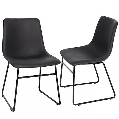 2 Pack Furniture 32 H Industrial Dining Chair Durable Steel Frame Indoor Decor • $70.58