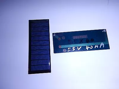    5.5V X 40 MA Mini Solar Panel Epoxy Virtually Indestructible  • $1.99