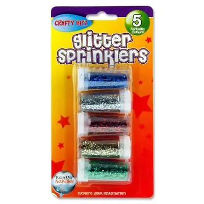 Glitter Sprinkler Art Craft Sparkle Kids Children Activity X 5 Glitter Tubs  • £3.59