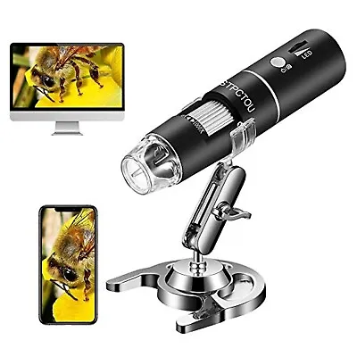 $50.27 • Buy STPCTOU Wireless Digital Microscope 50X-1000X 1080P Handheld Portable Mini Wi...