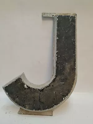 Vintage DRIVE-IN Movie Theatre MARQUEE LETTER - J - Black Metal 22cm Cinema Sign • $11.06