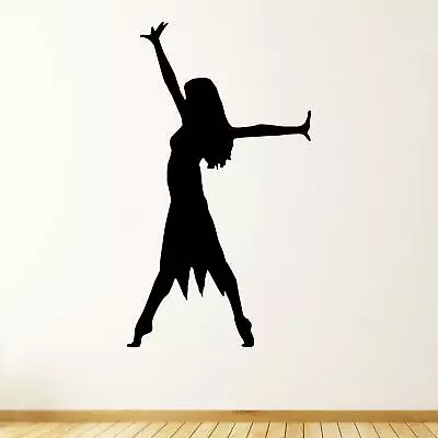 Dancer Silhouette Wall Sticker Decal  Kids Nursery Girls Bedroom Dancing DÃ©cor • £6.28