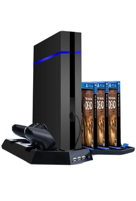 $30 • Buy 4-in-one Vertical Cooling Stand Ps4, Controller Charge, Game Hold, Disk Storage