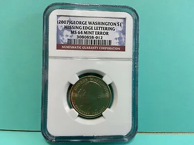 $30 • Buy George Washington U.S. One Dollar Coin 2007 Error