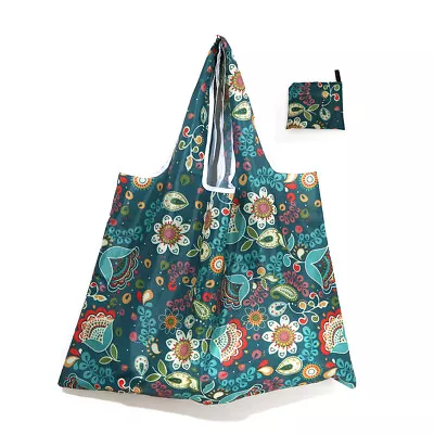 Women Foldable Large Capacity Eco Tote Handbag Shopping Bag Reusable Travel • $4.99