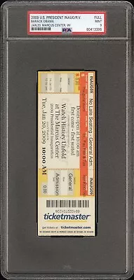 1/20/09 US President Barrack Obama CCTV Inauguration Ceremony Ticket Stub PSA 9 • $405.74