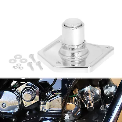 Chrome Solenoid Cover Push Button Starter Fit For Harley Softail Dyna Twin Cam • $15.99