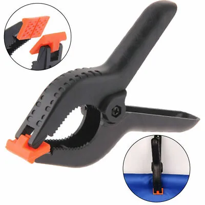 Spring Clamps Plastic Market Stall Tarpaulin Cover Clips Grips Strong Jaws Grips • £2.89