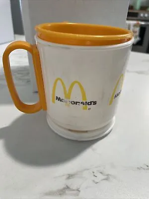 McDonald's Plastic Coffee Travel Cup White & Yellow Used • $6