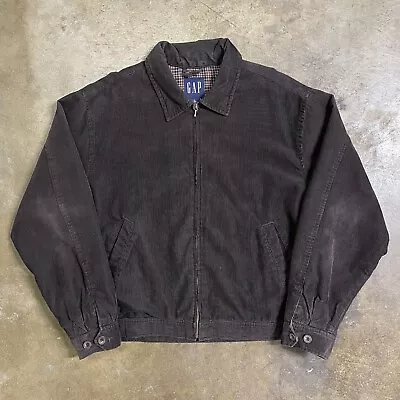 Vintage Gap Brown Corduroy Flannel Lined Jacket Sz L • $74.99